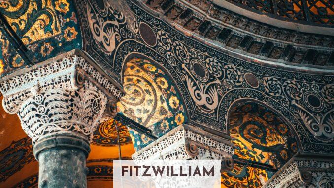 brown and blue floral ceiling